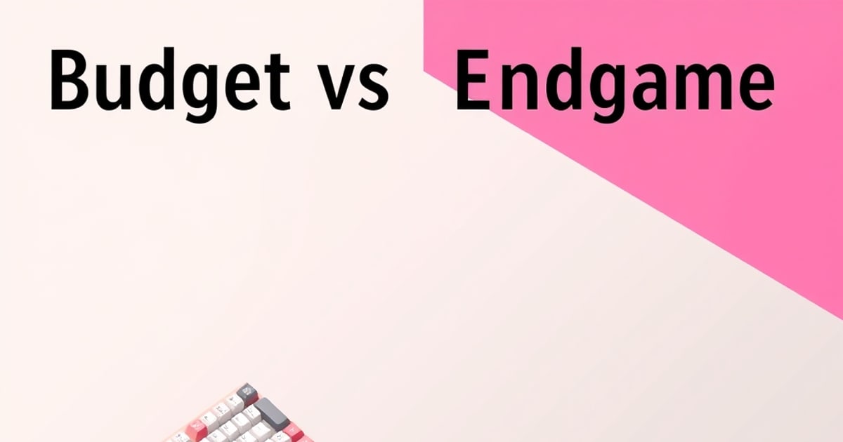 Isometric illustration of budget vs Endgame Keyboards: What the Money Buys