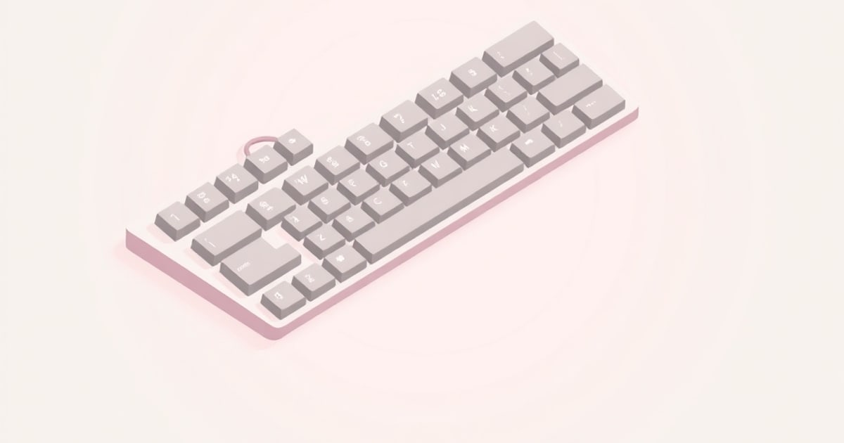 Compact computer keyboard showing its overall layout